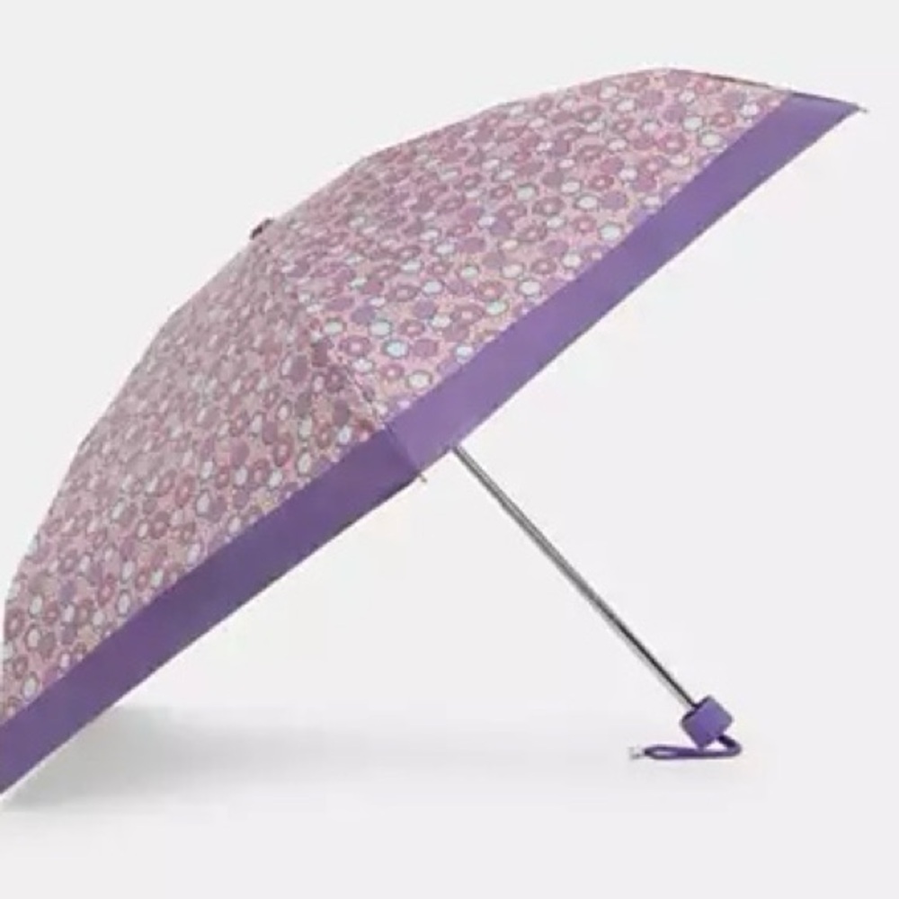Coach Uv Protection Mini Umbrella in Floral Print Lily NWT